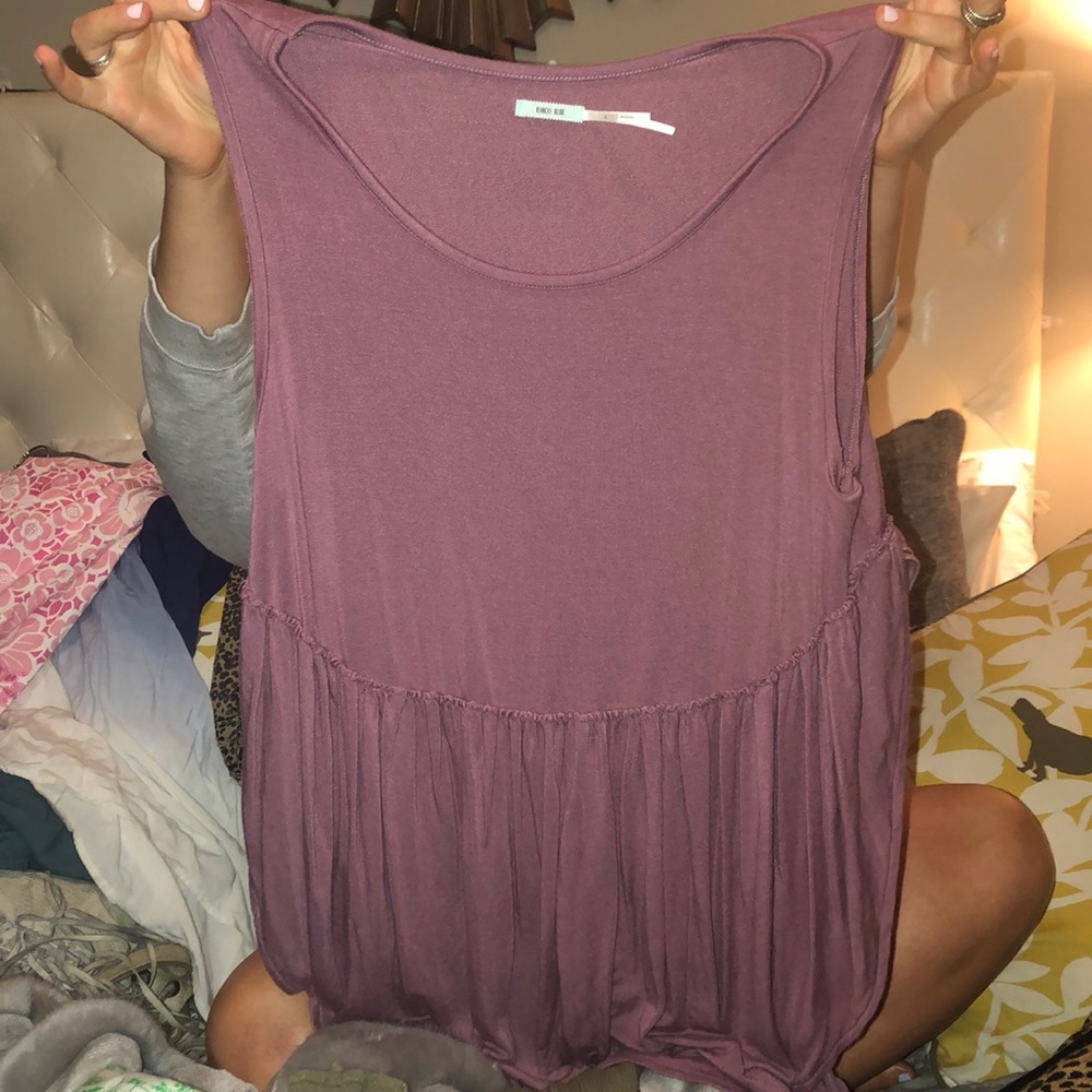 Purple flowy tank top blouse